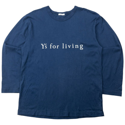 Vintage 90s Yohji Yamamoto Long Sleeve T Shirt Size S | Small, Navy