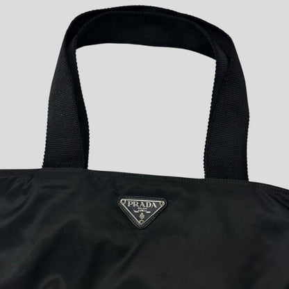 Prada Milano 90’s Black Nylon Tote Bag