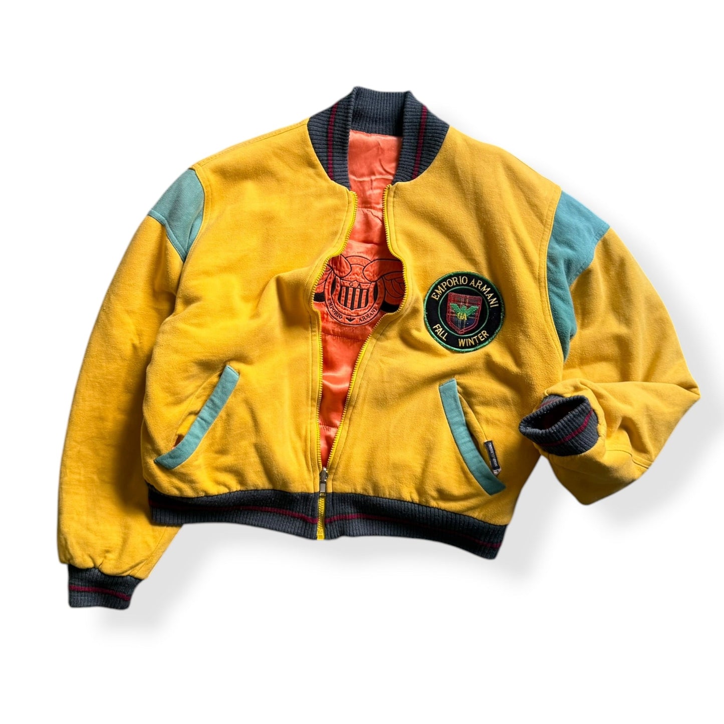 1981/82 Emporio Armani Reversible Bomber Jacket (S) | Default Title, Multicoloured