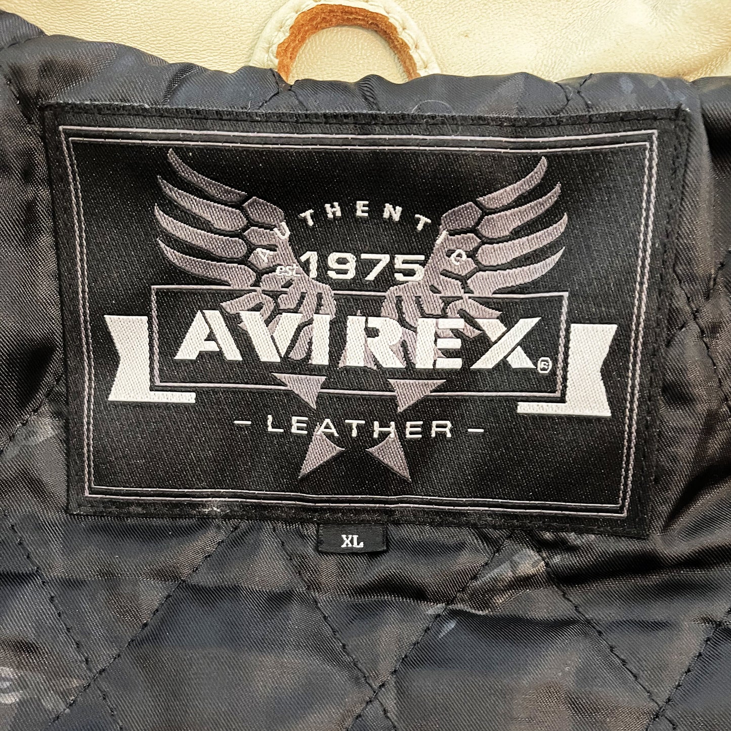 Avirex Hand Painted Snake & Dragon Leather Jacket - XL