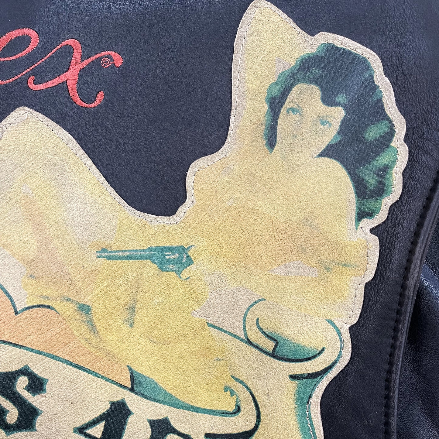 Avirex Leather Biker Motorcycle Jacket - S / M