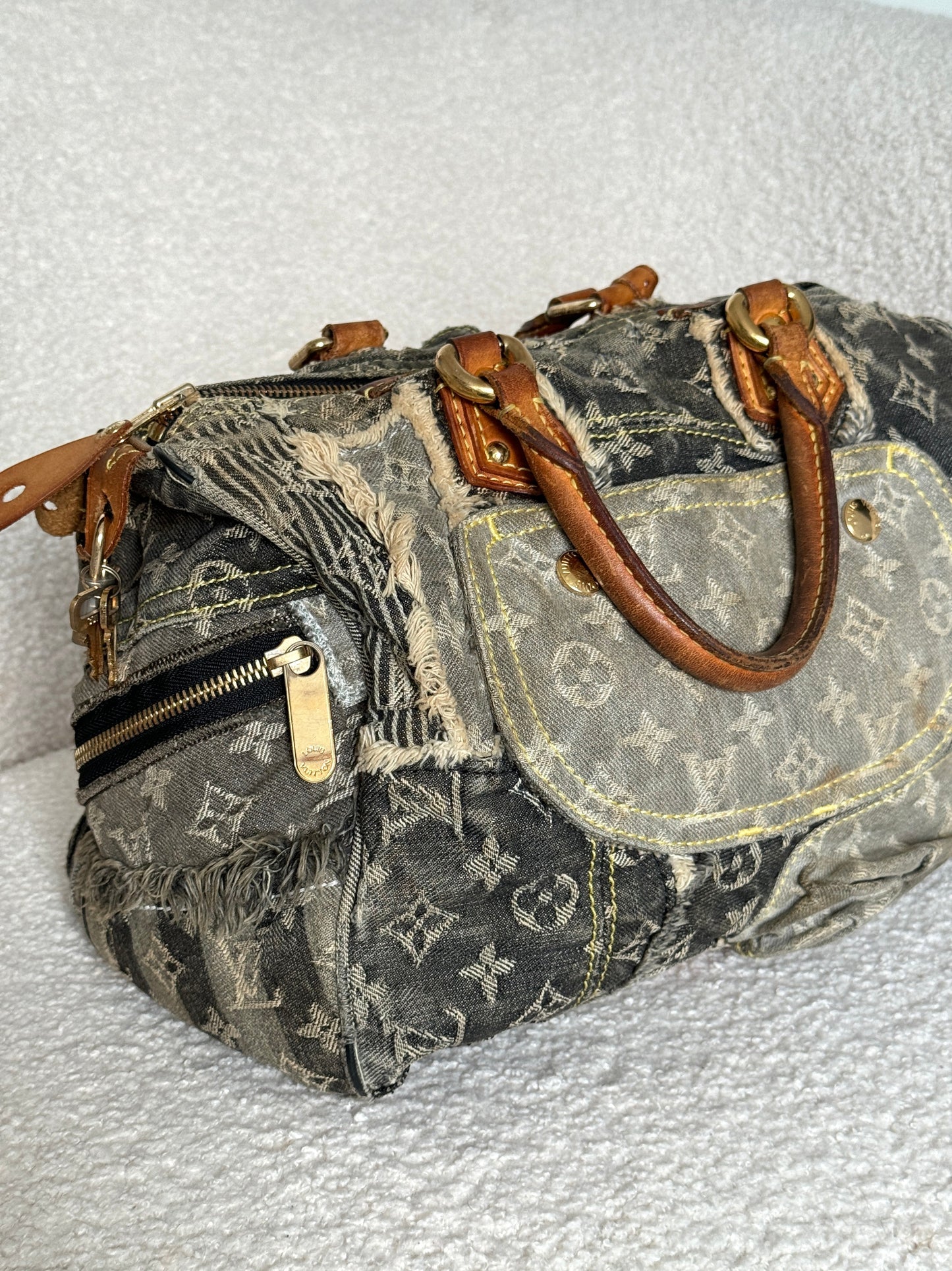RARE 2007 Louis Vuitton Patchwork Denim Speedy 30 Handbag | O/S, Multicoloured