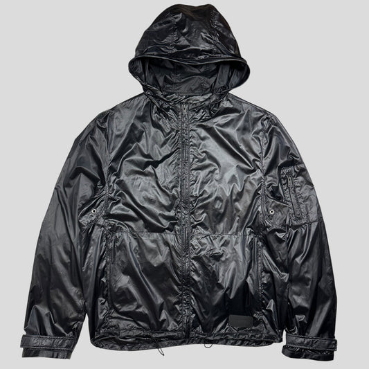 Prada Milano 2017 Rubberised Race Logo Technical Windbreaker - IT50 | Default Title, Black