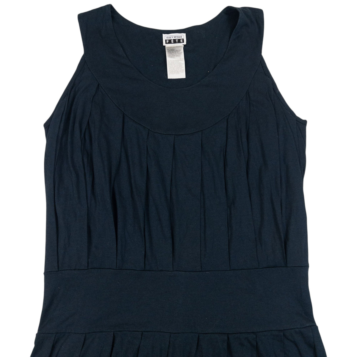 Vintage 2000s Issey Miyake Fete Pleated Dress Womens Size M | Medium, Navy