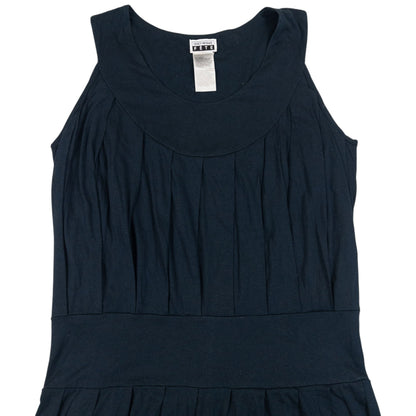 Vintage 2000s Issey Miyake Fete Pleated Dress Womens Size M | Medium, Navy