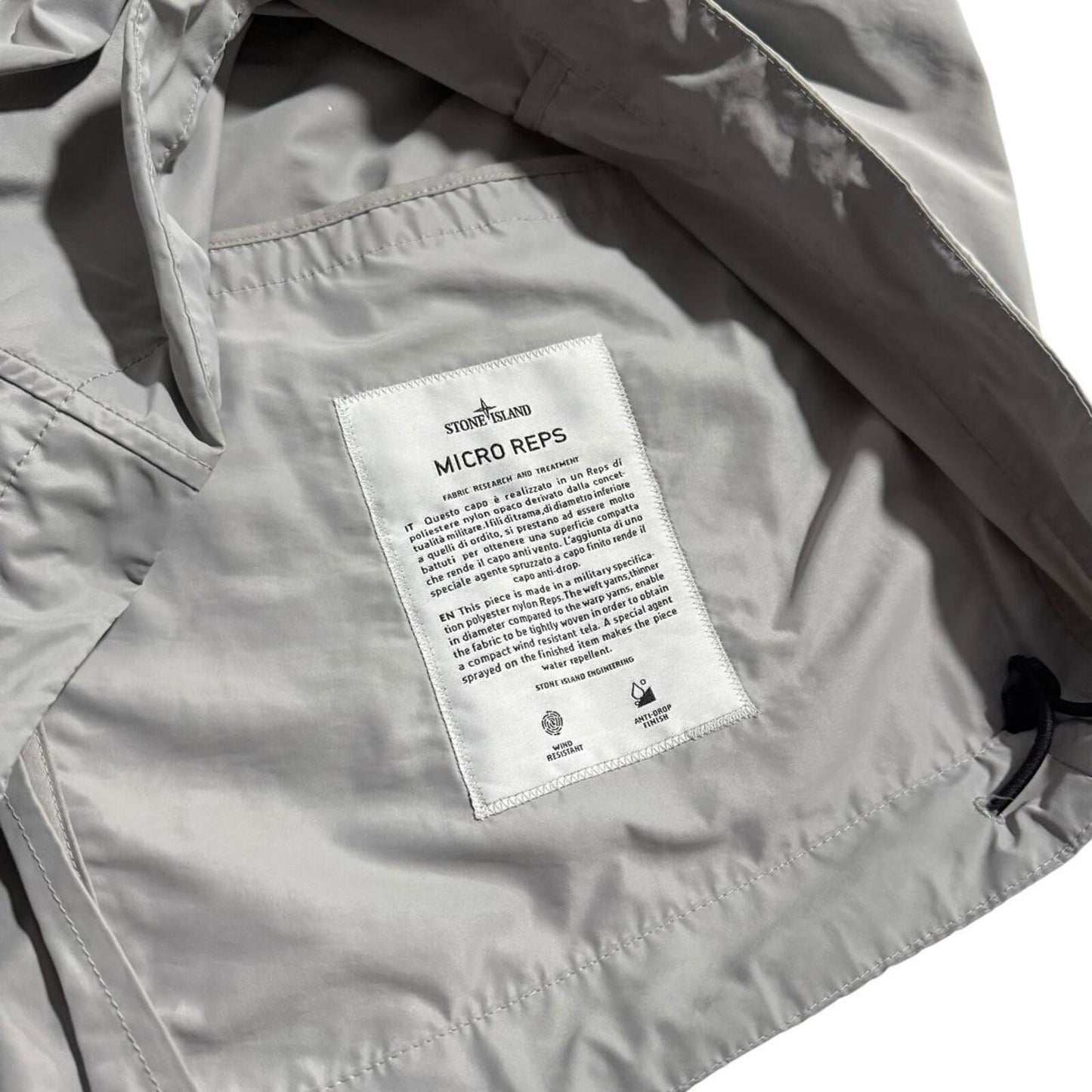 Stone Island 2020 Micro Reps Jacket | Medium, Light Grey