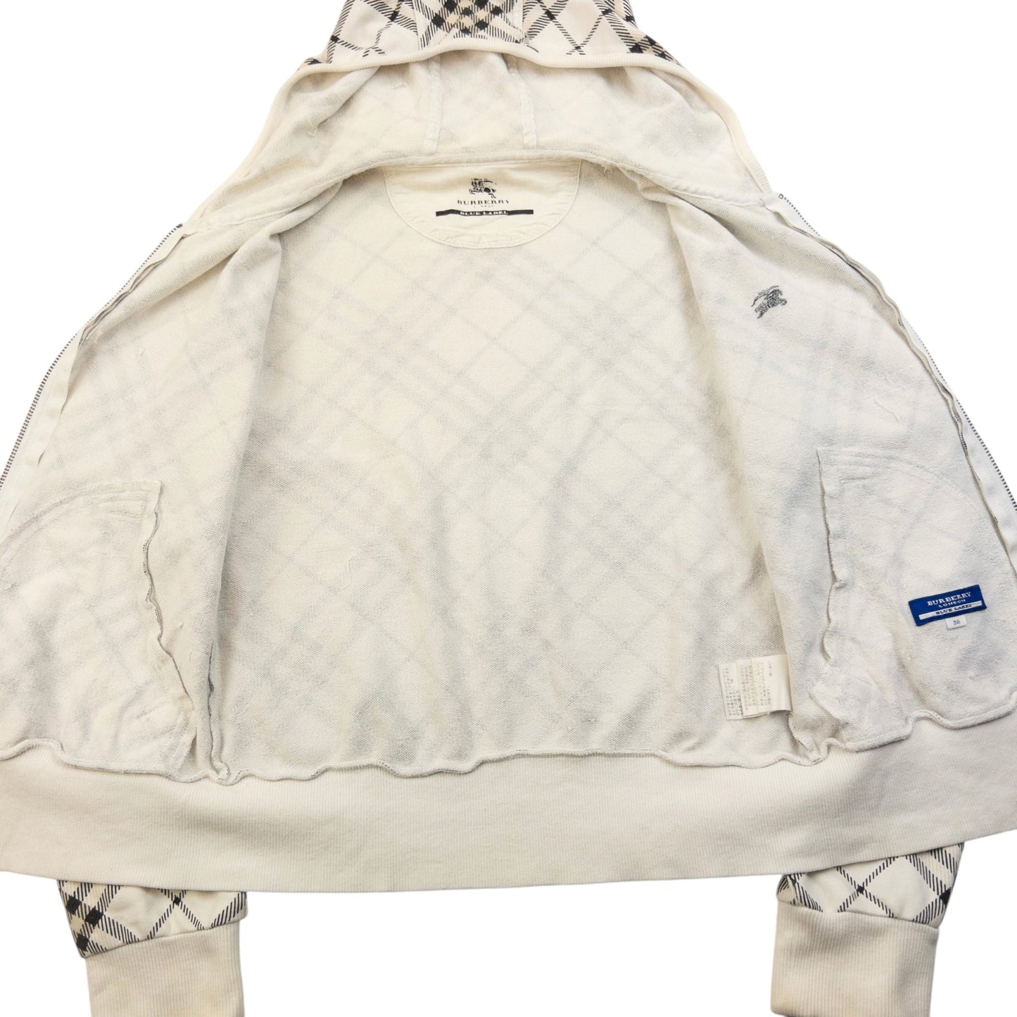 Vintage 2000s Burberry Blue Label Nova Check Zip Up Hoodie Womens Size S | Small, Multicoloured