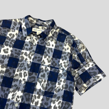 CDG SHIRT 00’s Camo Check Short Sleeve Shirt - S