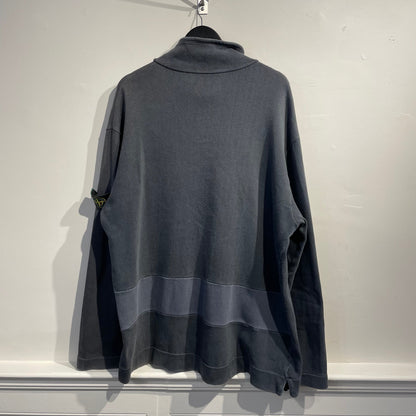 Stone Island Grey AW99 Button Collar Jumper | XX-Large, Grey