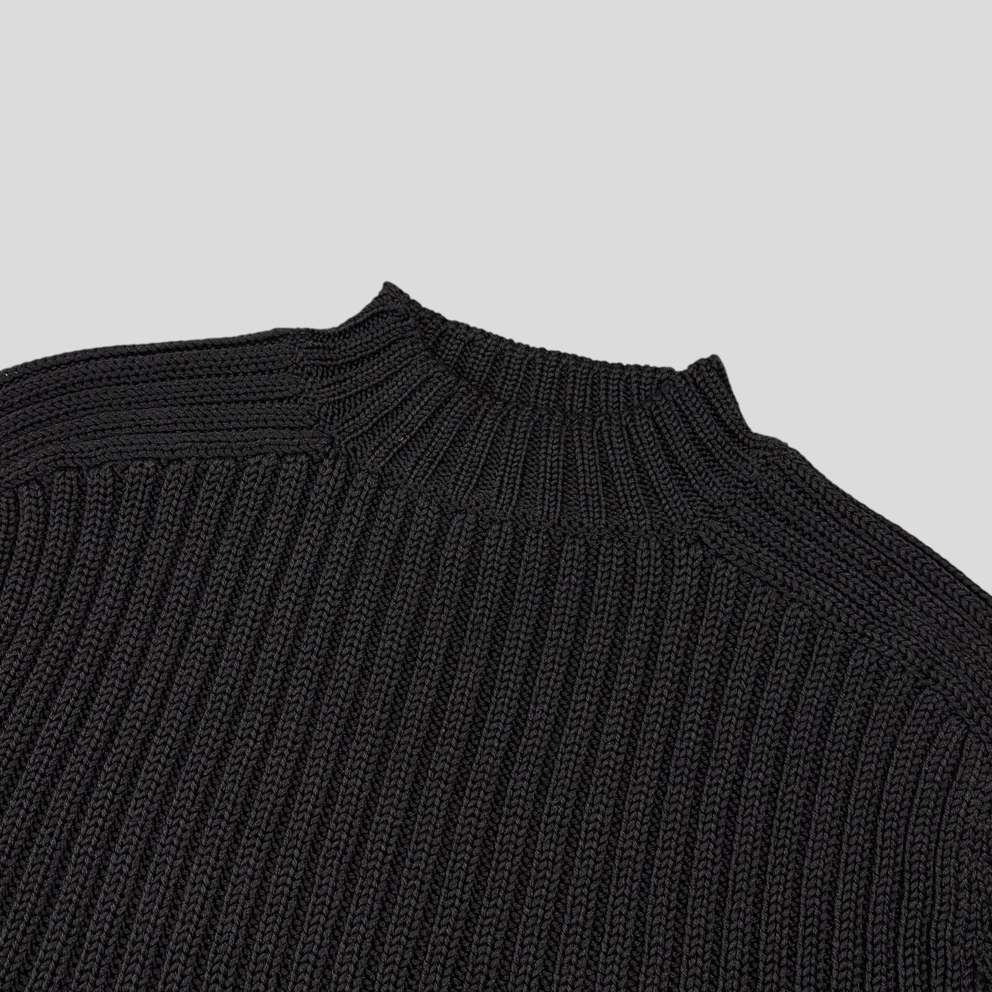 Gucci by Tom Ford 00’s Polypropylene Cable Knit Jumper - M/L | O/S, Black