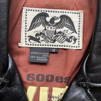 Avirex 'Daytona to LA' Leather Biker Jacket - S