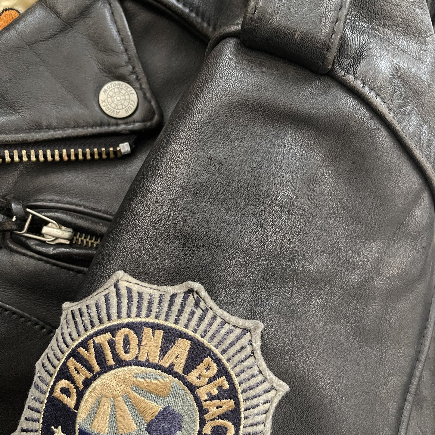 Avirex Leather Biker Motorcycle Jacket - S / M