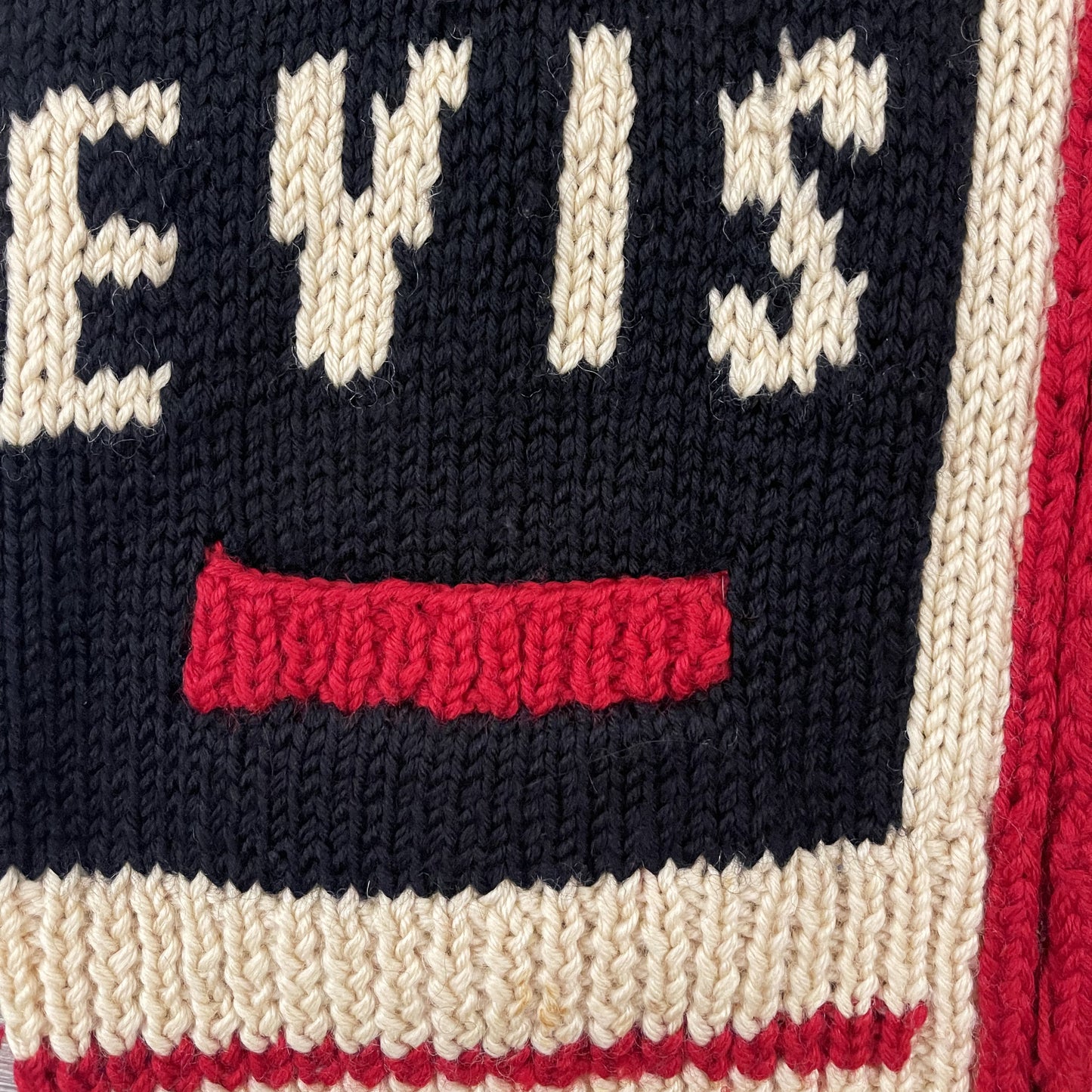 Evisu Dowluck Cowichan Knitted Cardigan - M | Medium, Black, Cream, Red