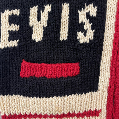 Evisu Dowluck Cowichan Knitted Cardigan - M | Medium, Black, Cream, Red