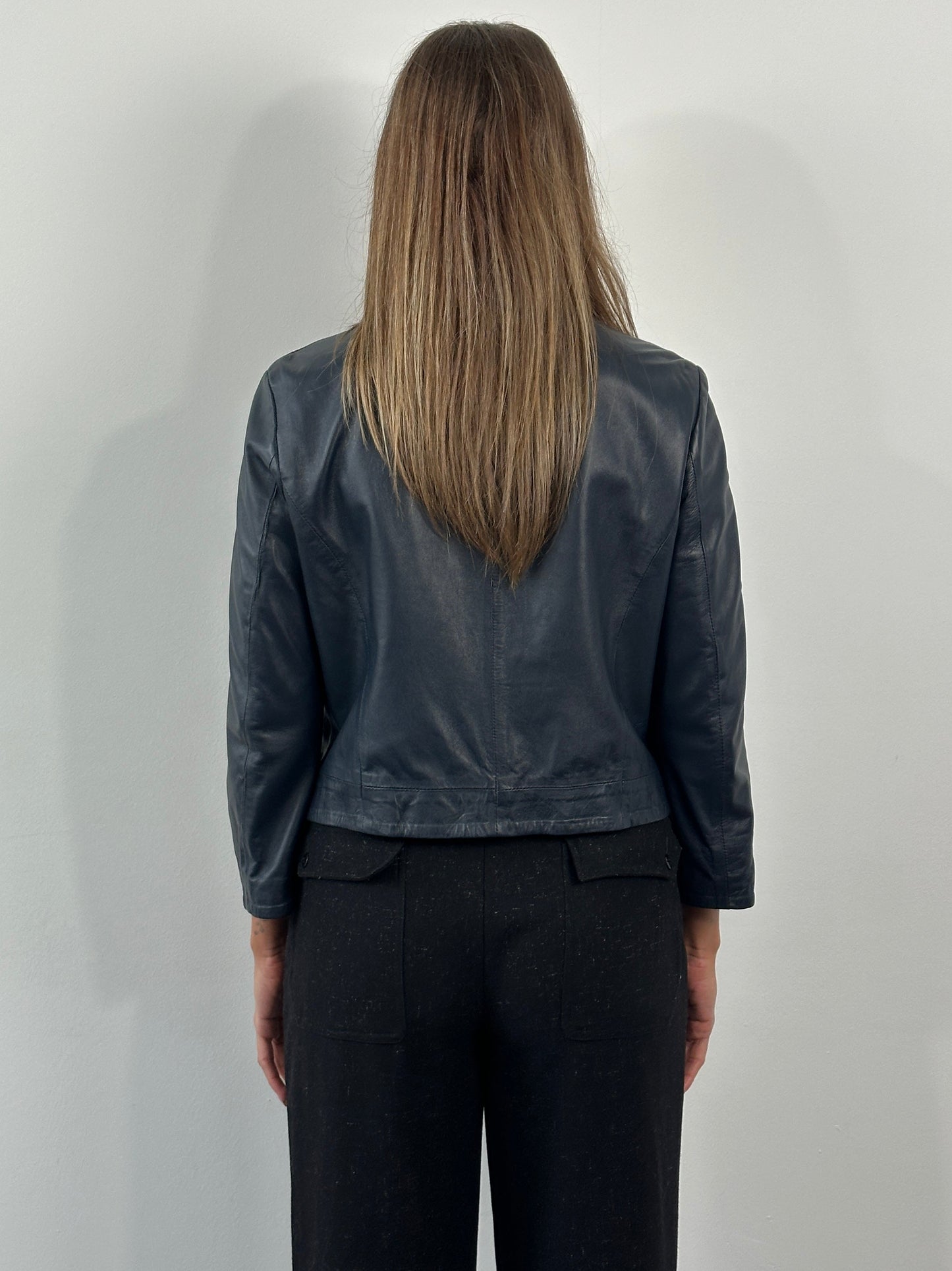 Armani Jeans 2000s Lamb Leather Jacket - S