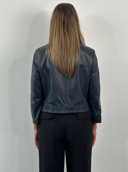 Armani Jeans 2000s Lamb Leather Jacket - S