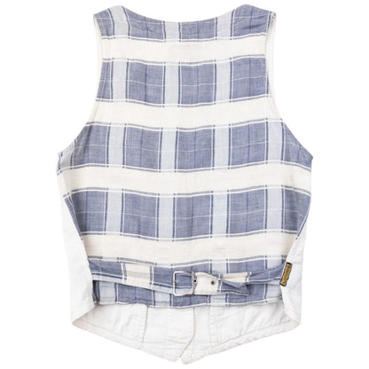 Vintage Armani Jeans Ribbed Button Up Vest Womens Size S