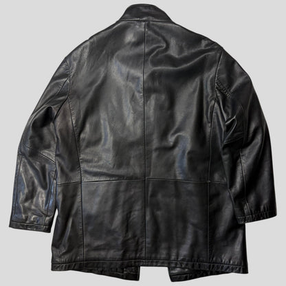 Hugo Boss 90’s Modular 2 in 1 Lambskin Leather Trench Coat - XL | Default Title, Black