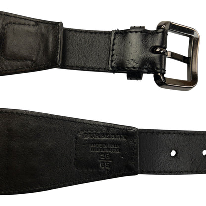 Vintage 2000s Burberry Studded Leather Belt Size S | O/S, Black
