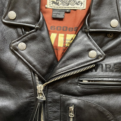 Avirex 'Daytona to LA' Leather Biker Jacket - S