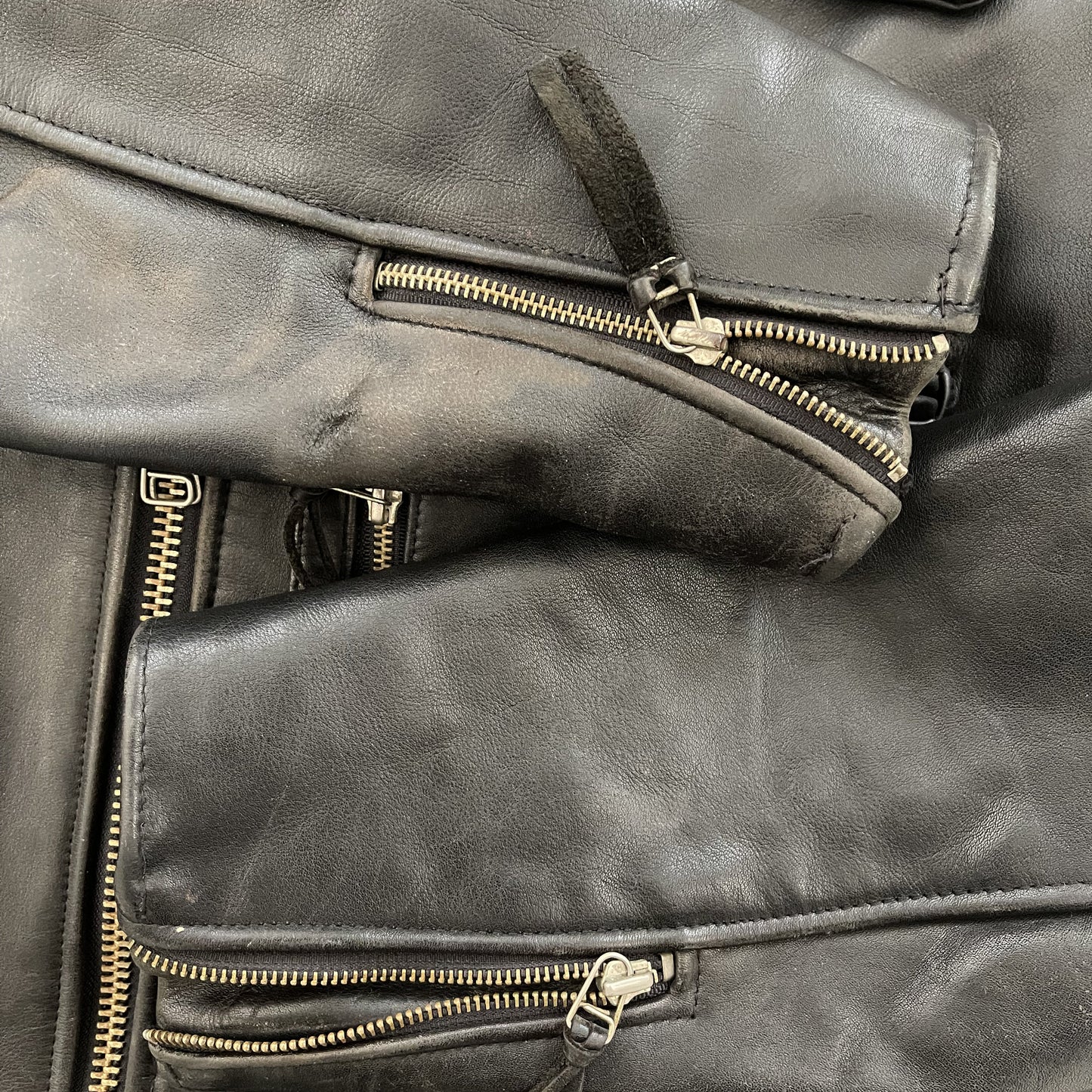 Avirex Leather Biker Motorcycle Jacket - S / M