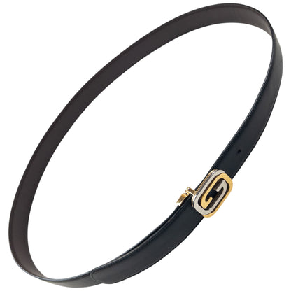 Vintage 80s Gucci Leather Belt Size XL | O/S, Black