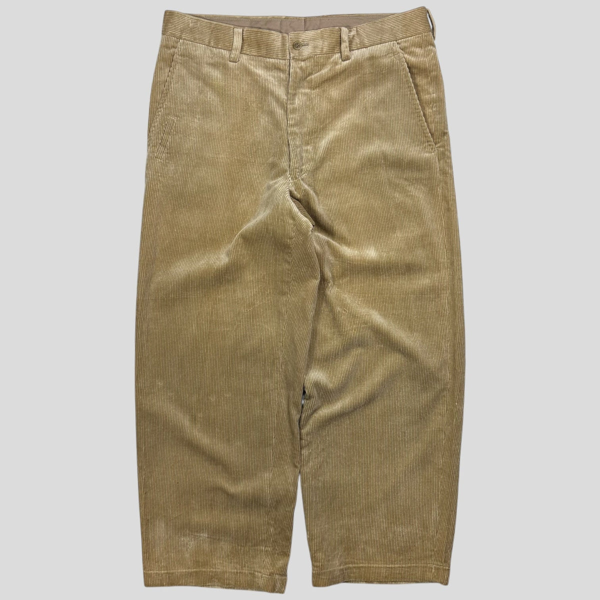 Issey Miyake 1988 Cotton Label Jumbo Corduroy Shimmer Trousers - 4 (L) | W35, Gold