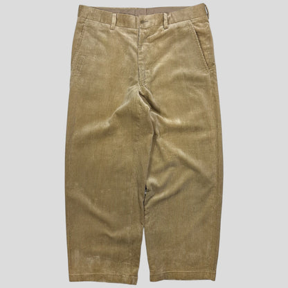 Issey Miyake 1988 Cotton Label Jumbo Corduroy Shimmer Trousers - 4 (L) | W35, Gold