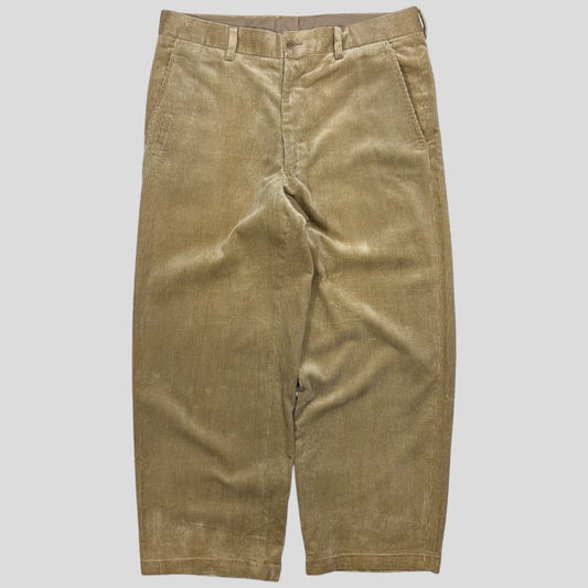 Issey Miyake 1988 Cotton Label Jumbo Corduroy Shimmer Trousers - 4 (L) | W35, Gold
