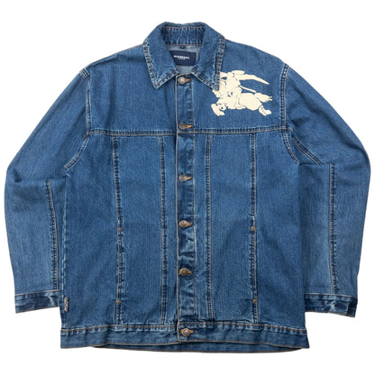 Vintage 2000s Burberry Button Up Denim Jacket Size M