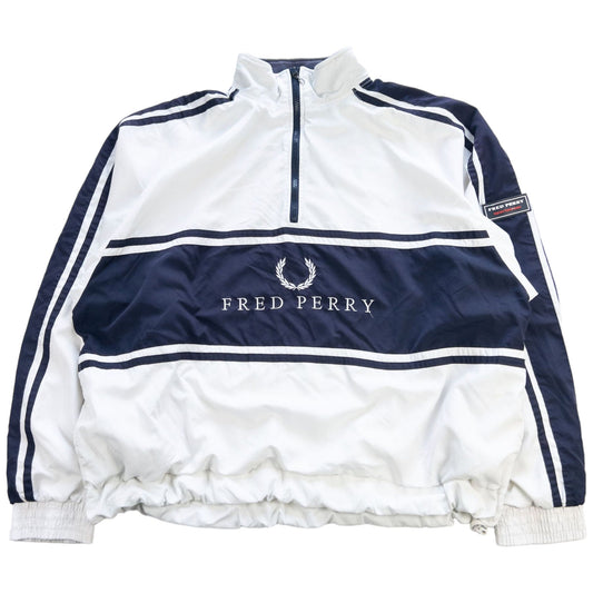 Vintage Fred Perry Pullover Q Zip Track Jacket Size L