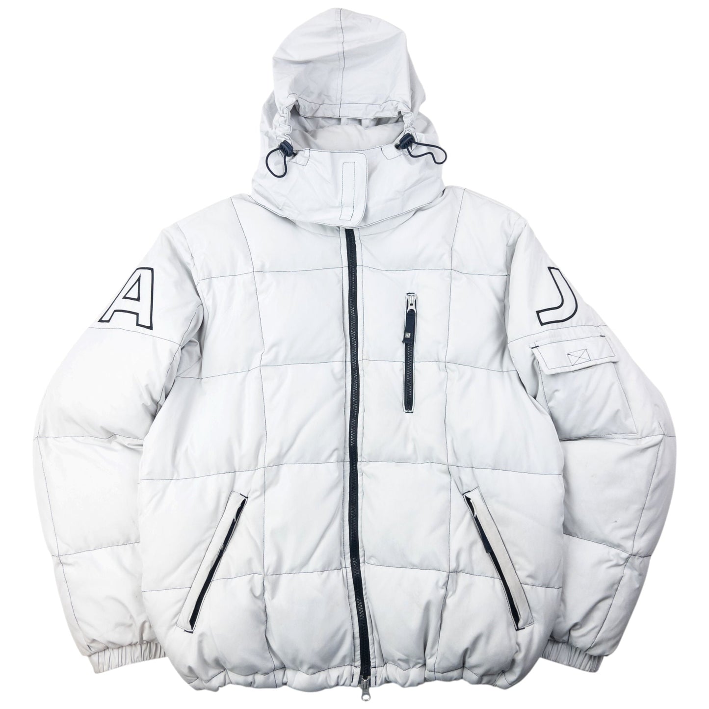 Vintage 2000s Armani Jeans Quilted Puffer Jacket Size M | Medium, Multicoloured