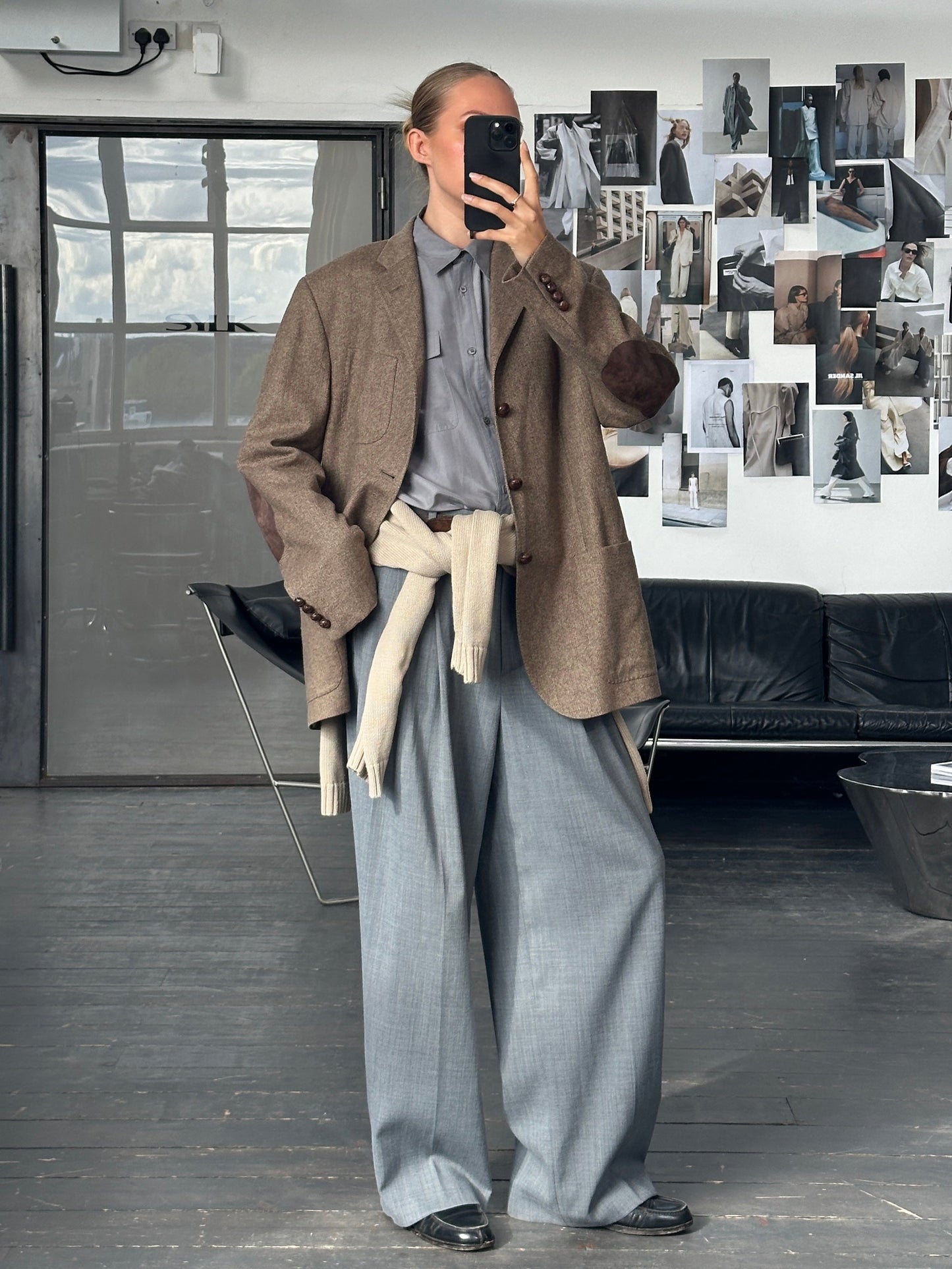 Ralph Lauren Polo 2010s Pure Wool Herringbone Blazer - 44R/XL