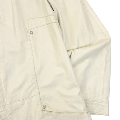 Vintage 2000s Versace Classic V2 Iridescent Leather Jacket Womens Size M | Medium, White