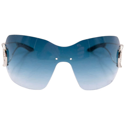 Vintage 2000s Dior Swarovski DIORLY 1 Rimless Sunglasses | O/S, Blue
