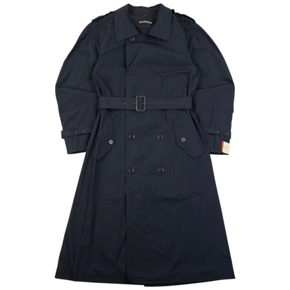 Vintage 80s YSL Yves Saint Laurent Belt Waist Trench Jacket Size S | Small, Navy