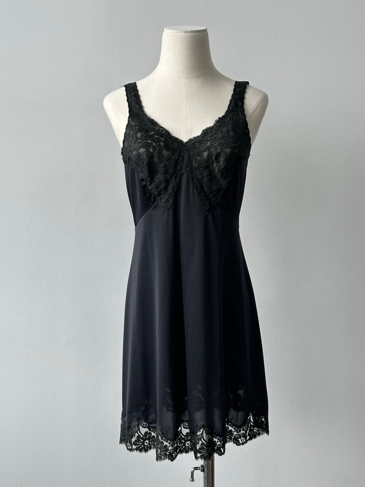 Italian Vintage 1990s Lace Mini Dress - S