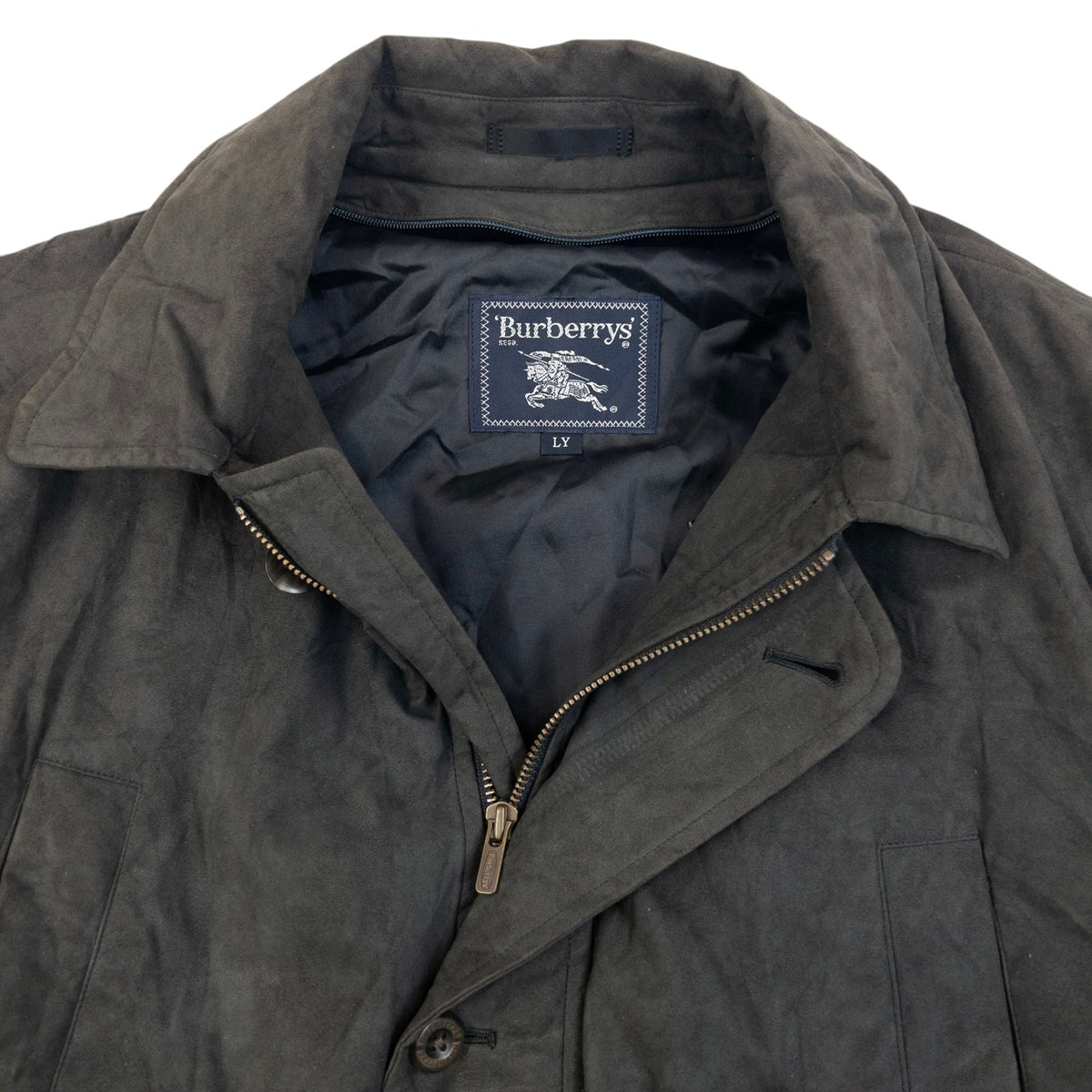 Vintage 90s Burberry Zip Up Jacket Size L | Large, Grey
