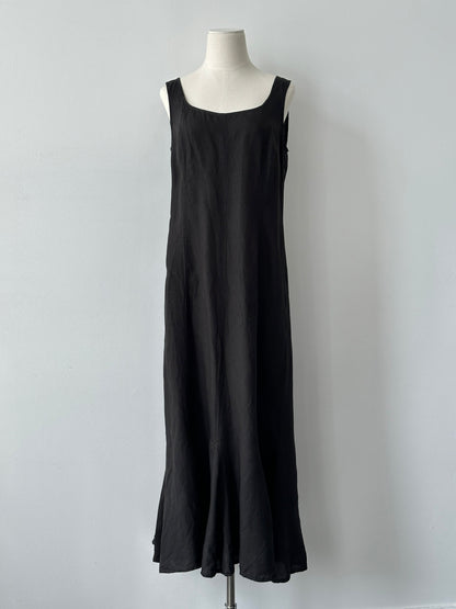 Max Mara Weekend 2000s Pure Linen Floor Length Dress - M-L