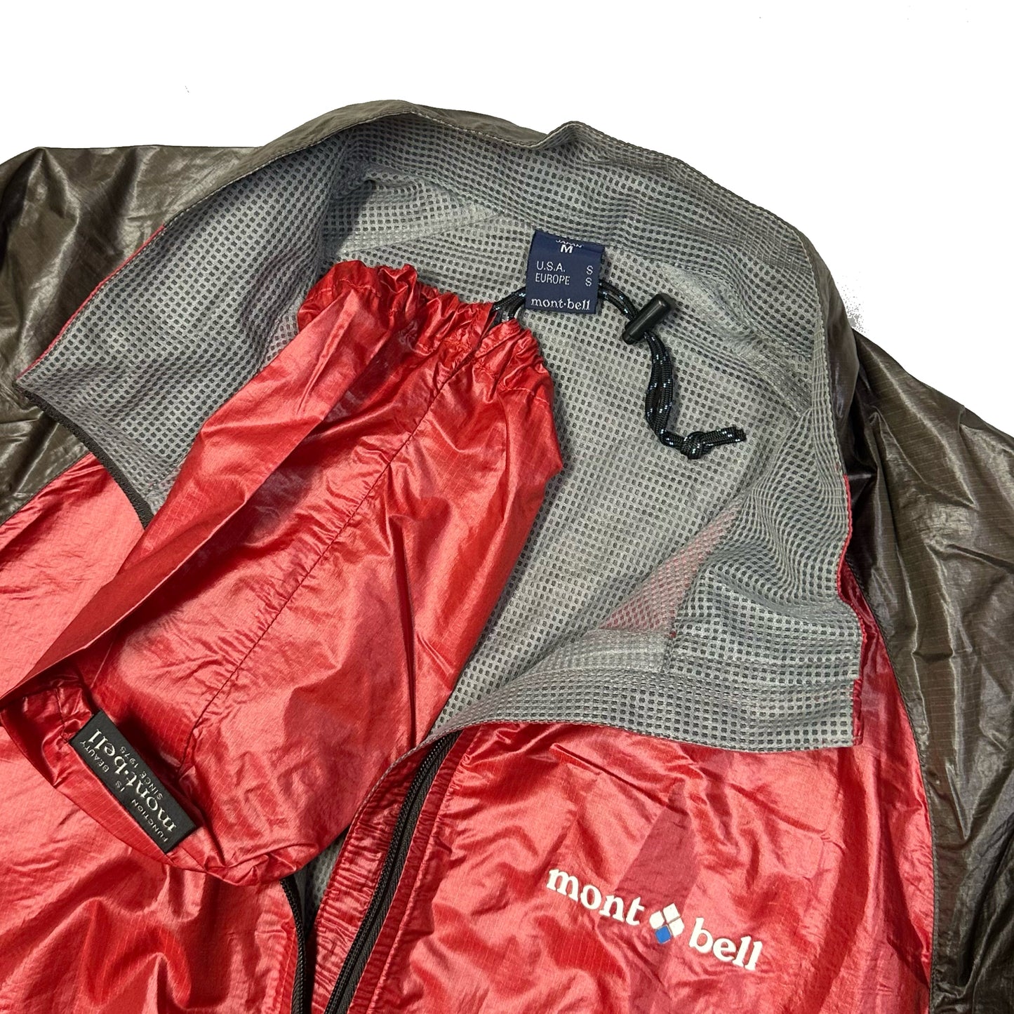 Montbell Lightweight Jacket In Red & Brown ( M )