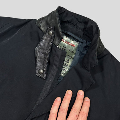 Prada Sport 2007 Wool + Leather Modular Padded Blazer Jacket - IT54 (L) | Default Title, Navy