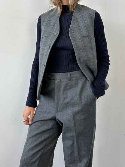 Vintage Check Handmade Waistcoat - M