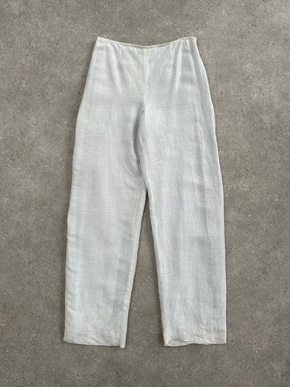 Giorgio Armani 1999 Wide Leg Linen Trousers - W28-30