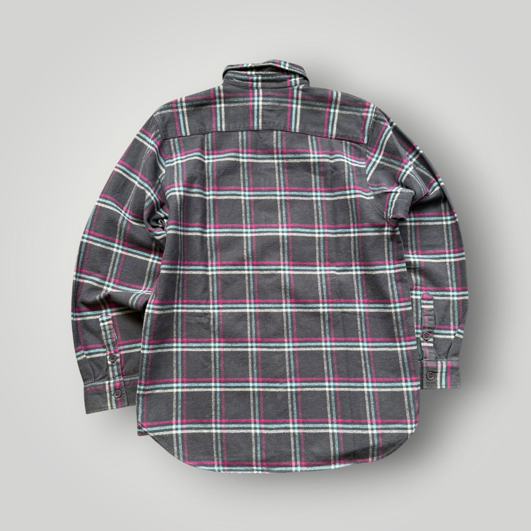 2000's Stüssy Flannel Overshirt L | O/S, Grey