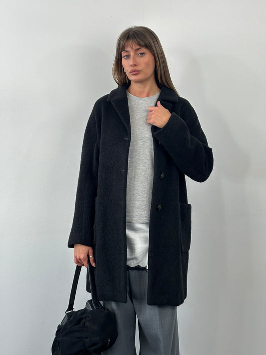 Max Mara Weekend 1990s Wool Mohair Single Breasted Coat - M/L