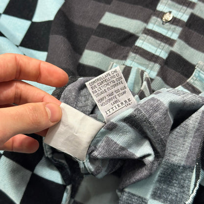 Versace VJC 90’s Baby Blue Checkered Corduroy Medusa Shirt - S (M/L)