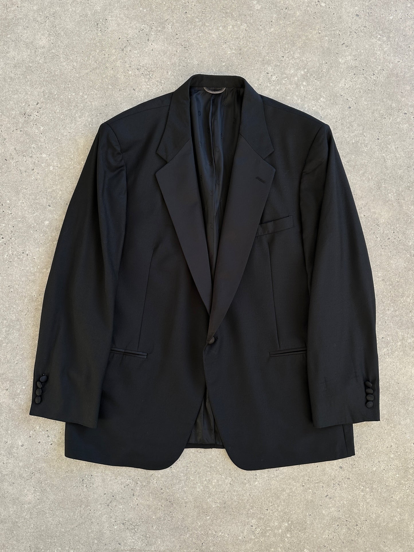 Christian Dior Monsieur 1980s Wool Tuxedo Blazer - 44R/XL
