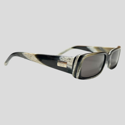 Gucci by Tom Ford 00’s Zebra Print GG Logo Square Sunglasses | O/S, Black and White