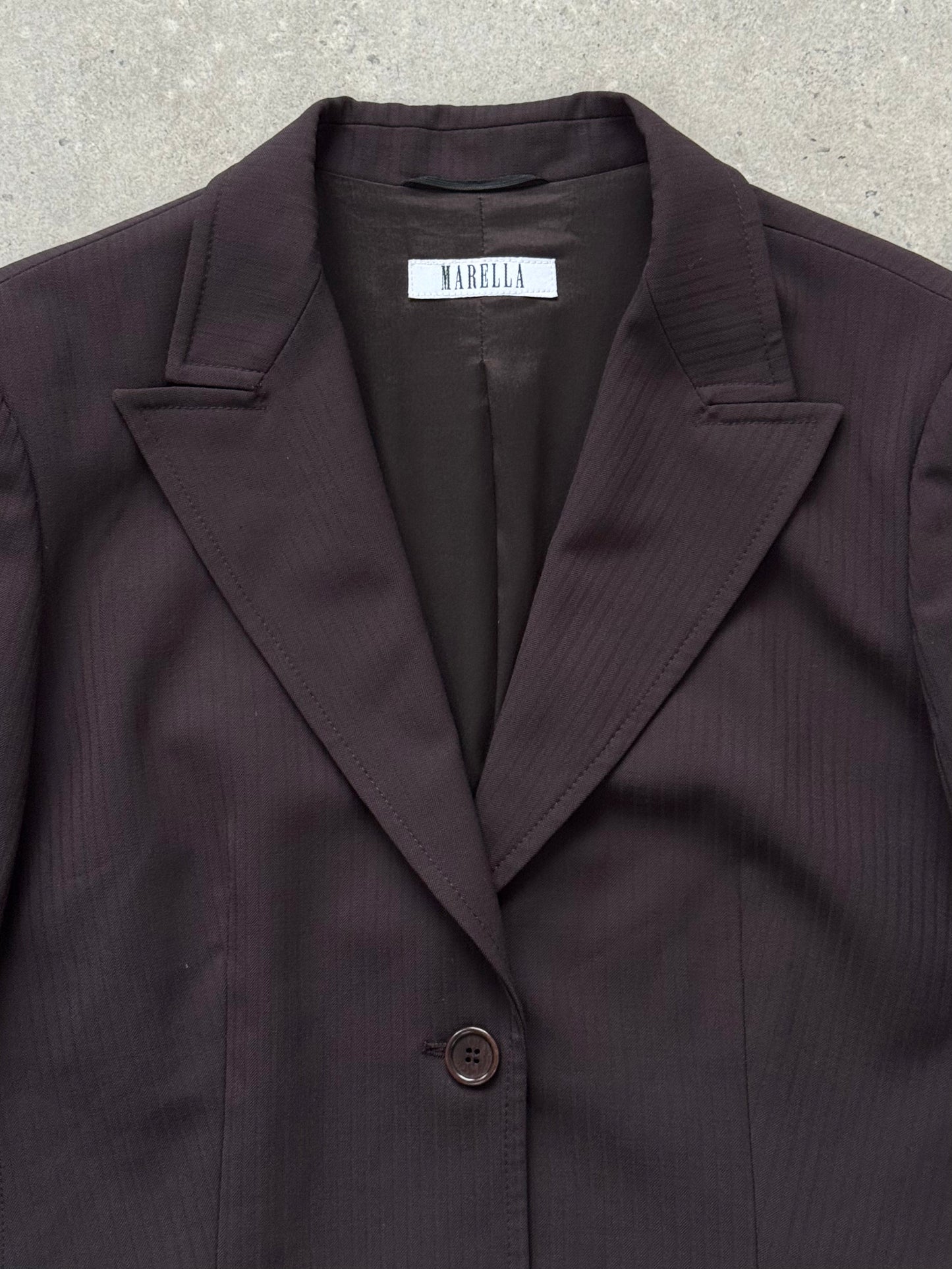 Marella 2000s Wool Single Breasted Blazer - S
