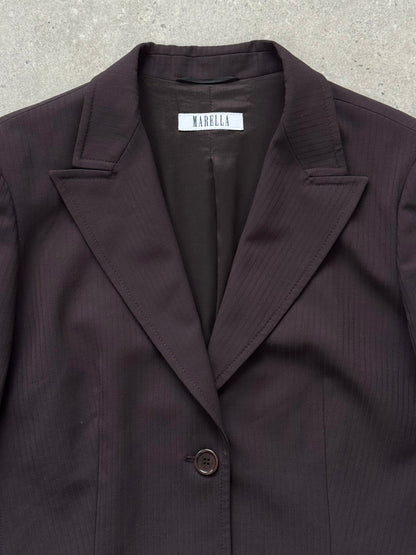 Marella 2000s Wool Single Breasted Blazer - S